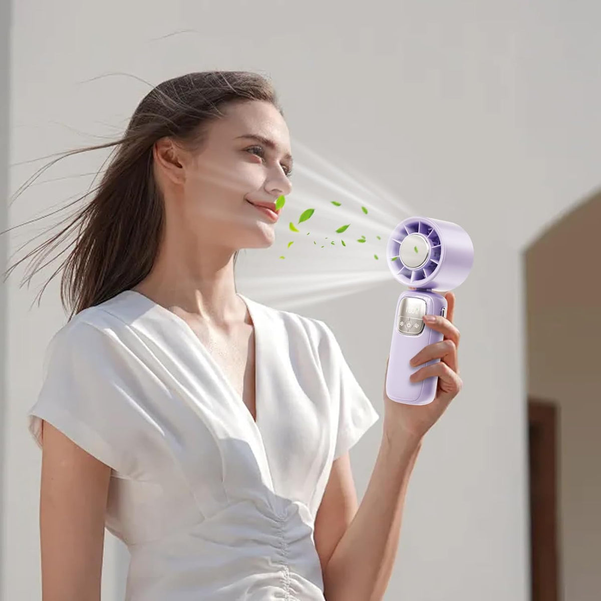 Handheld Fan with LED Screen – Portable and Foldable, 100 Speeds