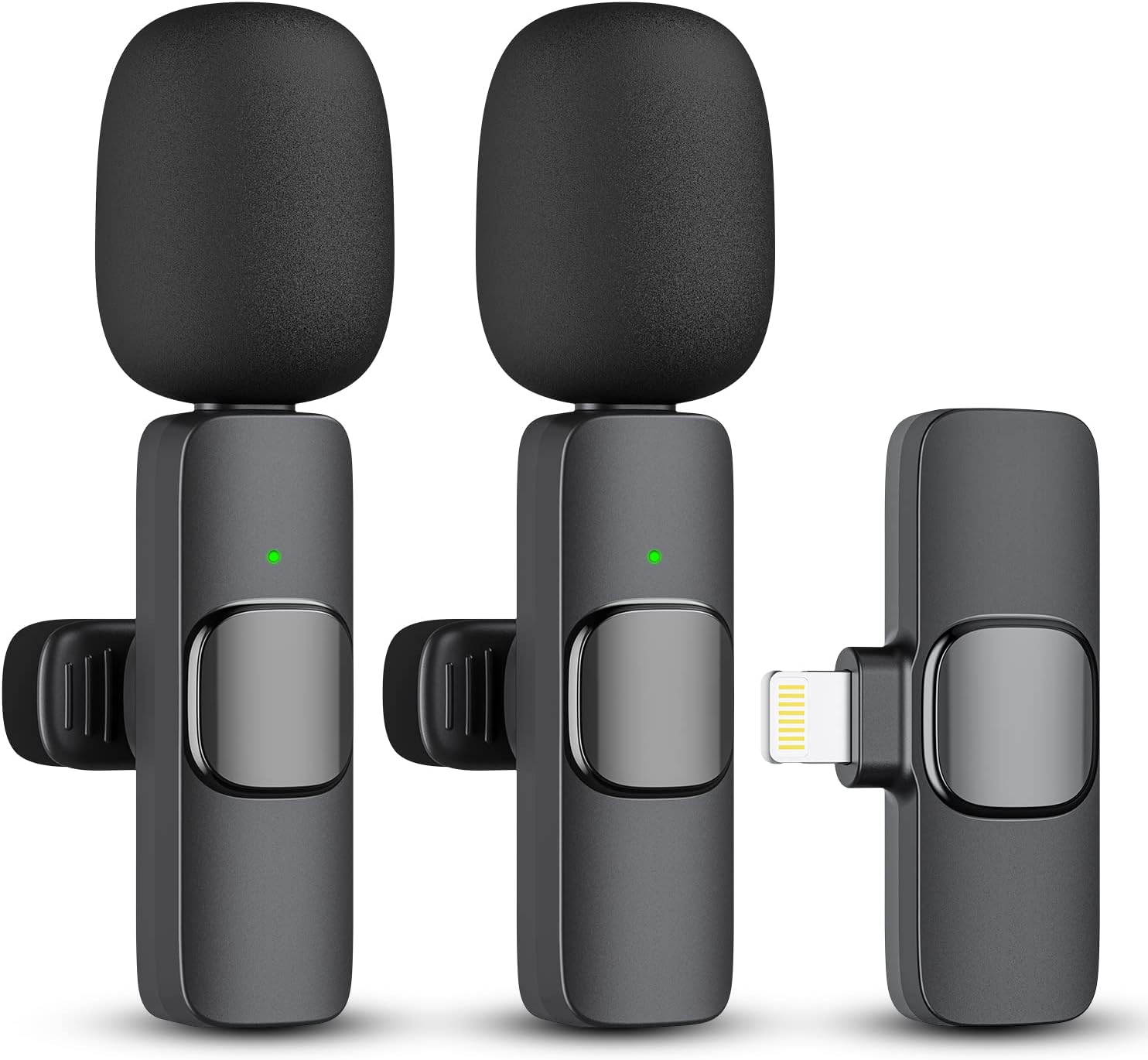 Dual Wireless Microphone Set for iPhone and iPad