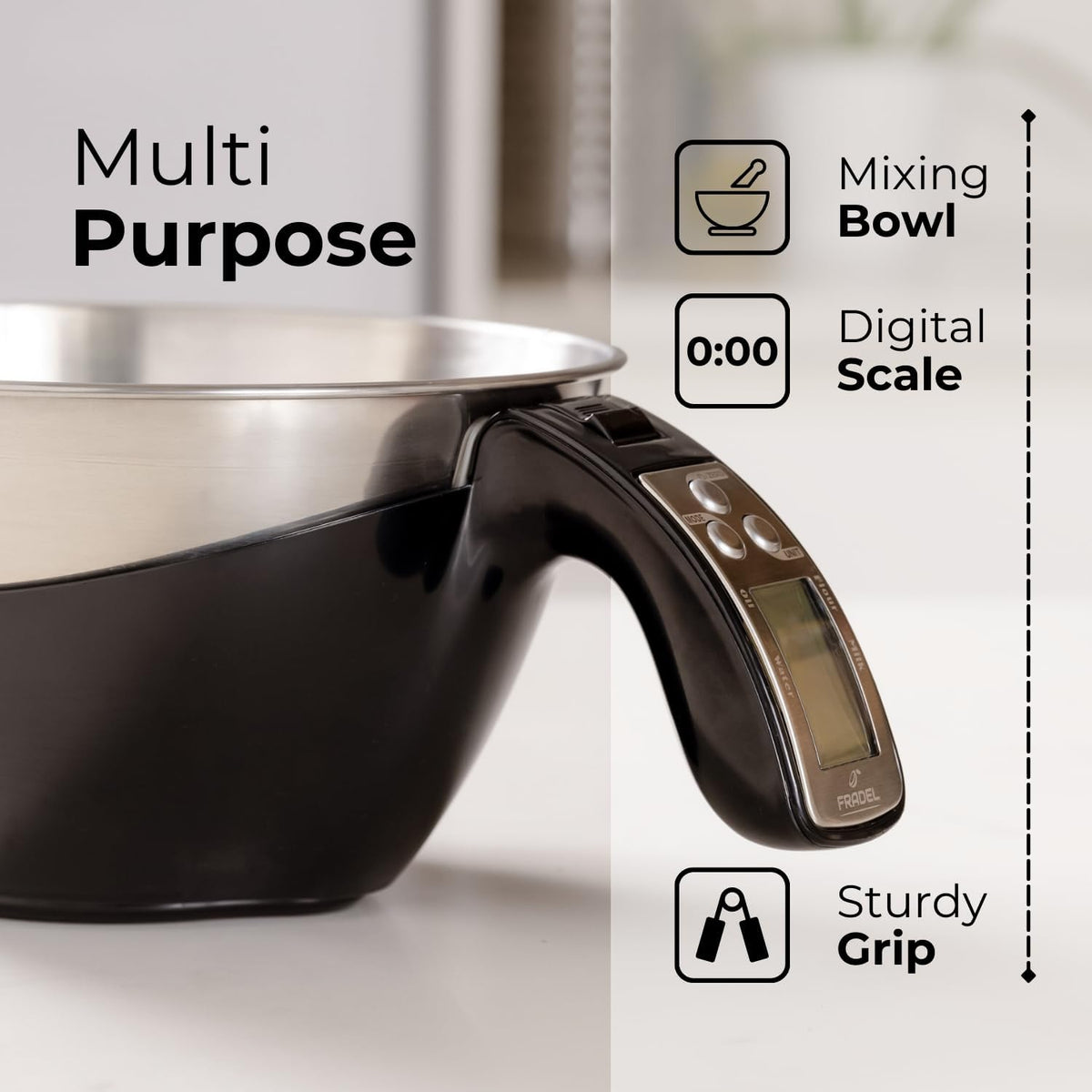 Precision Kitchen Scale with Removable Bowl