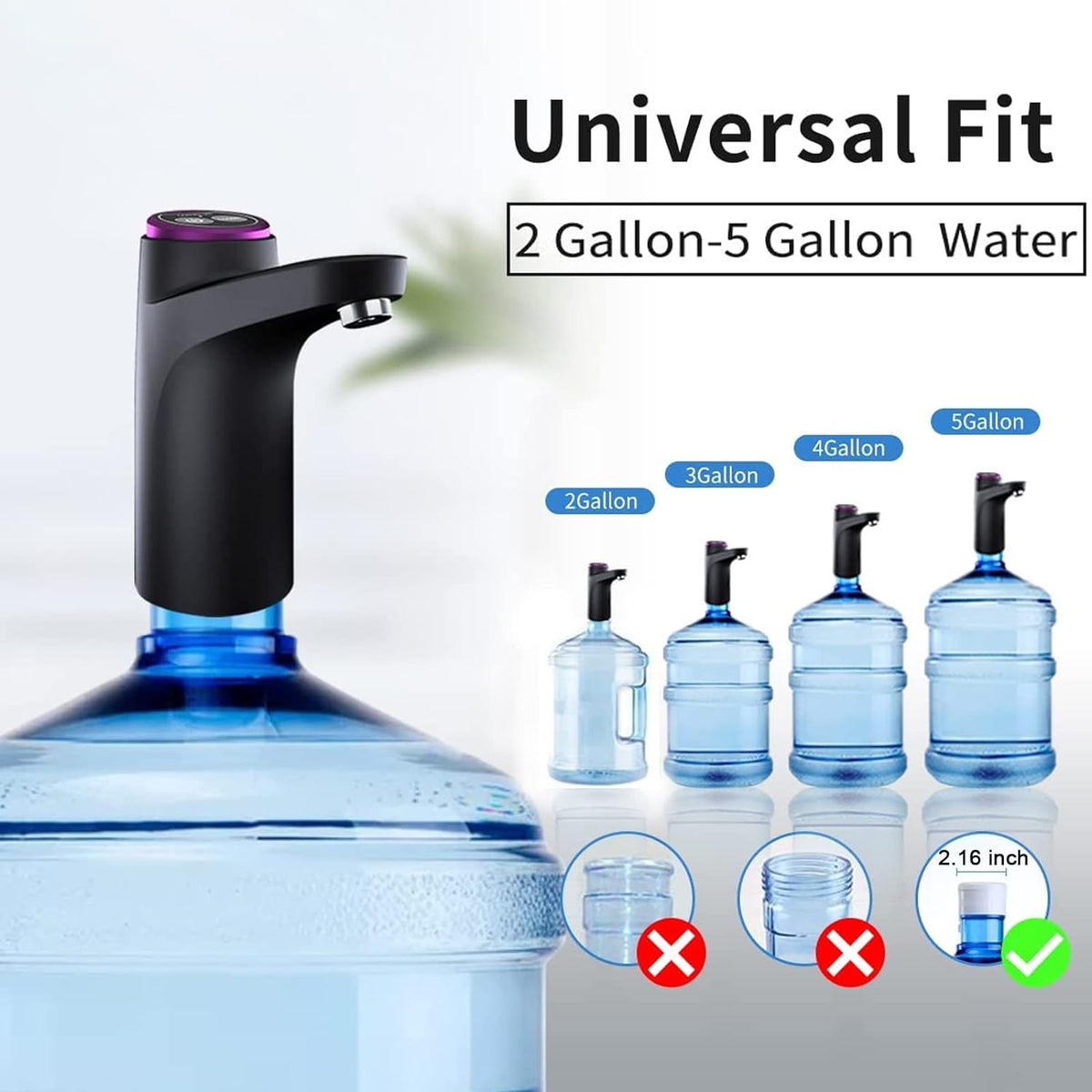 Compact Electric Water Dispenser for Bottles