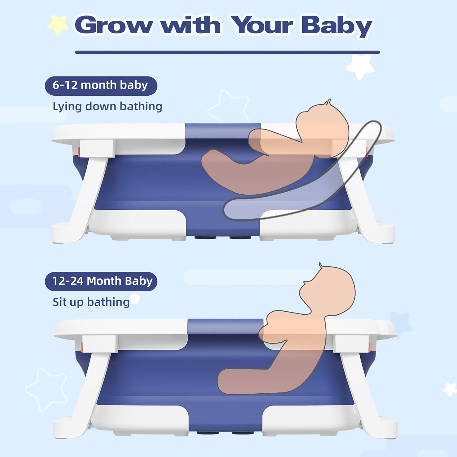 Comfortable Baby Bathing Experience with Smart Features