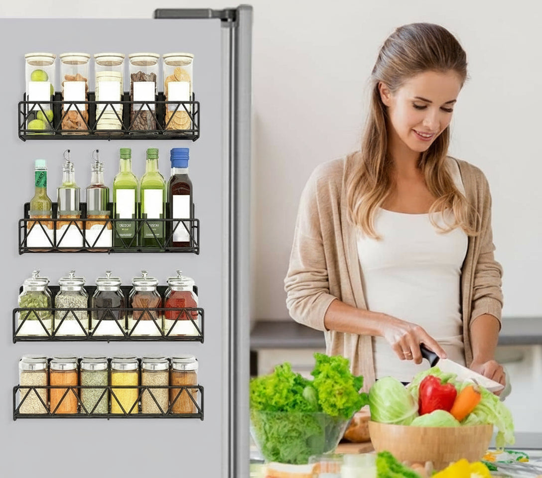 Magnetic Spice Rack Set – No Drilling Required