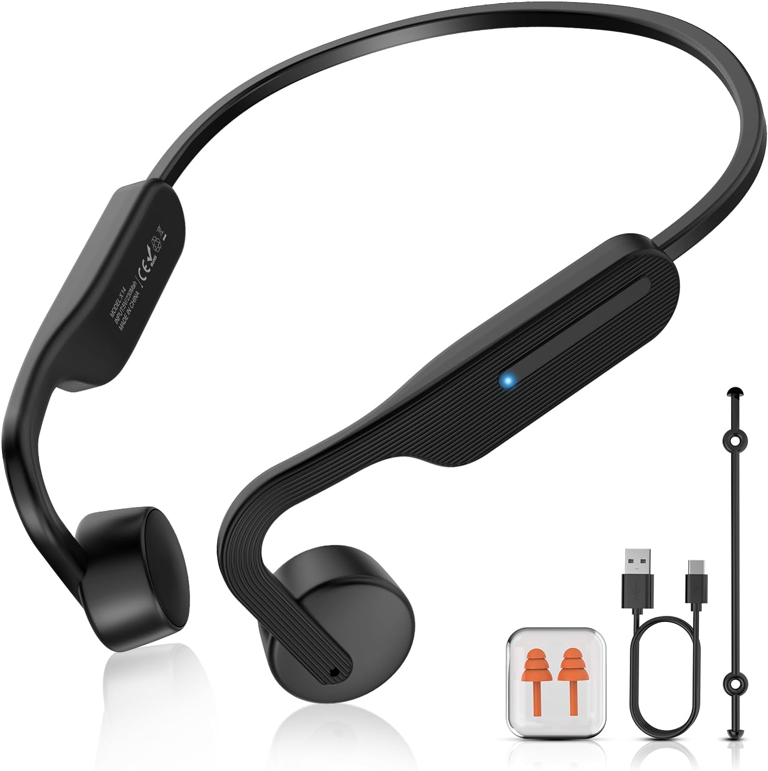 Wireless Open-Ear Audio Headset with Bone Conduction Technology