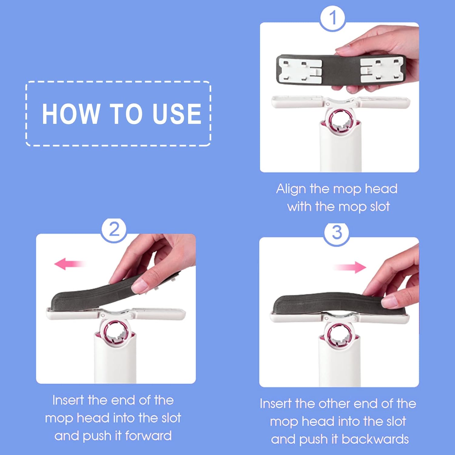 Compact Mini Mop with Self-Wringing Feature – Portable Cleaning Tool