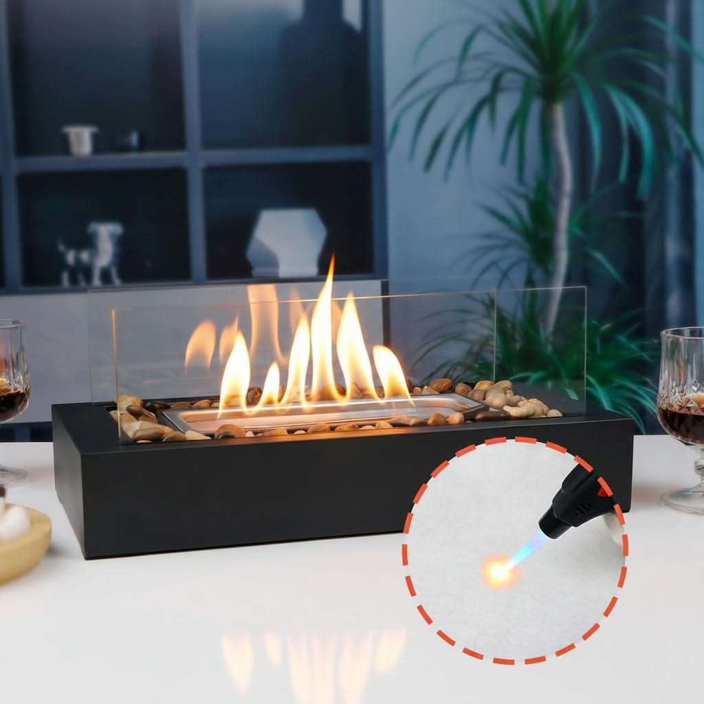 CozyFire – Elegant Stainless Steel Tabletop Alcohol Fireplace
