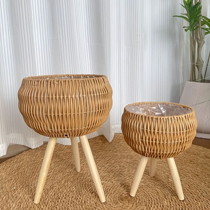 EcoChic Woven Planter Set for Indoor Plant Elegance
