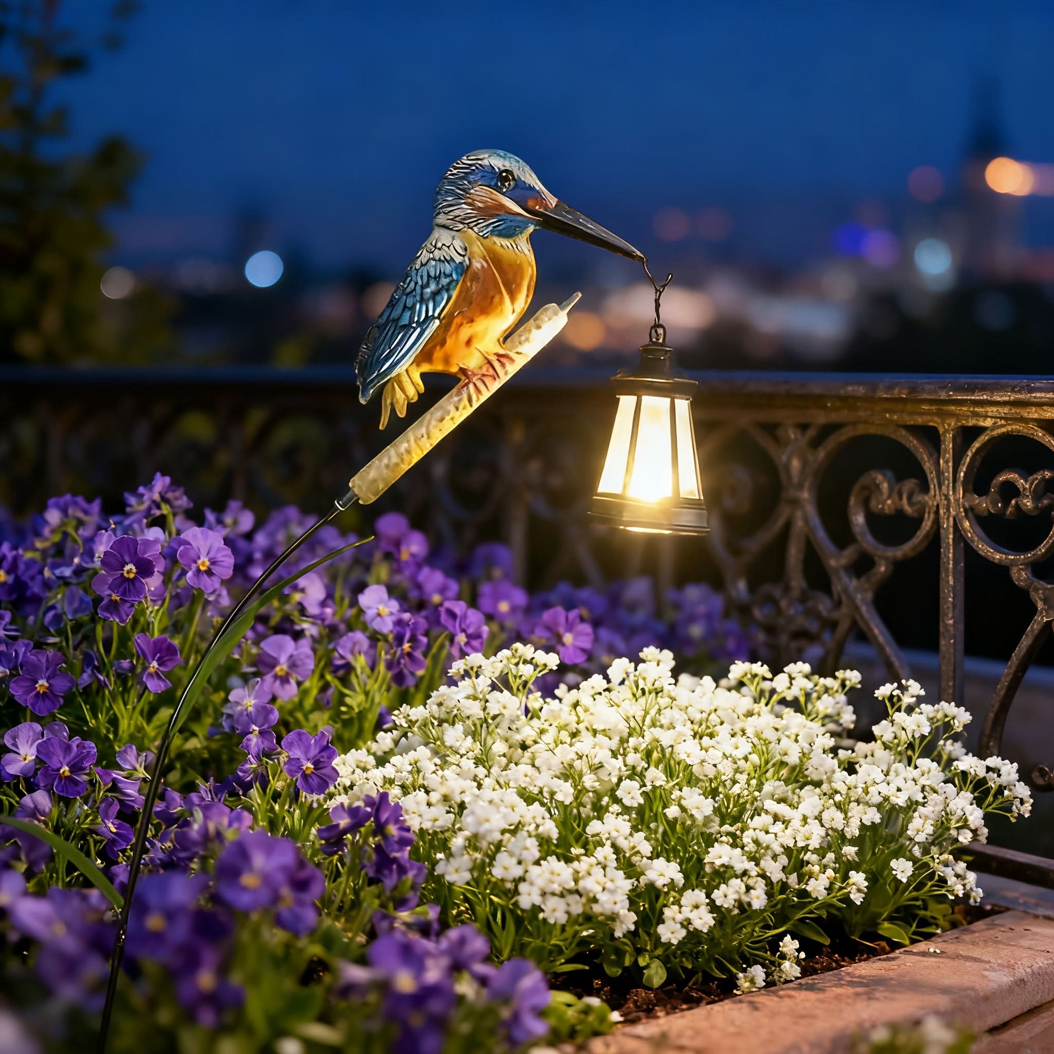 Solar Radiance – Elegant Hummingbird Hanging Garden Light