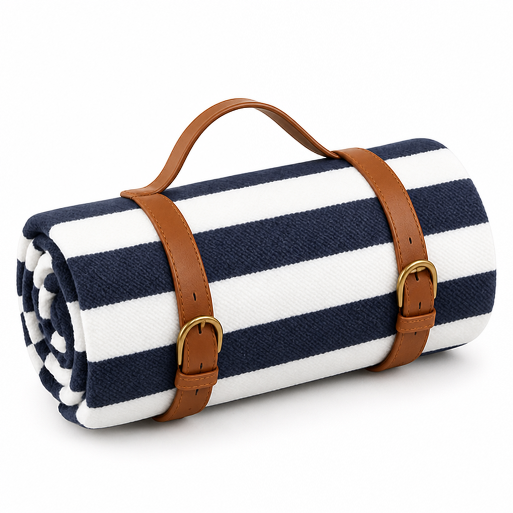 Waterproof PEVA Backing & Soft Acrylic Top Picnic Blanket (Foldable)