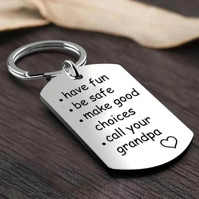 Thoughtful Reminder Keychain in Durable Stainless Steel