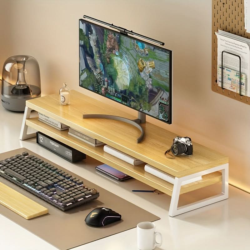Elevated Monitor Stand for a Streamlined Workspace