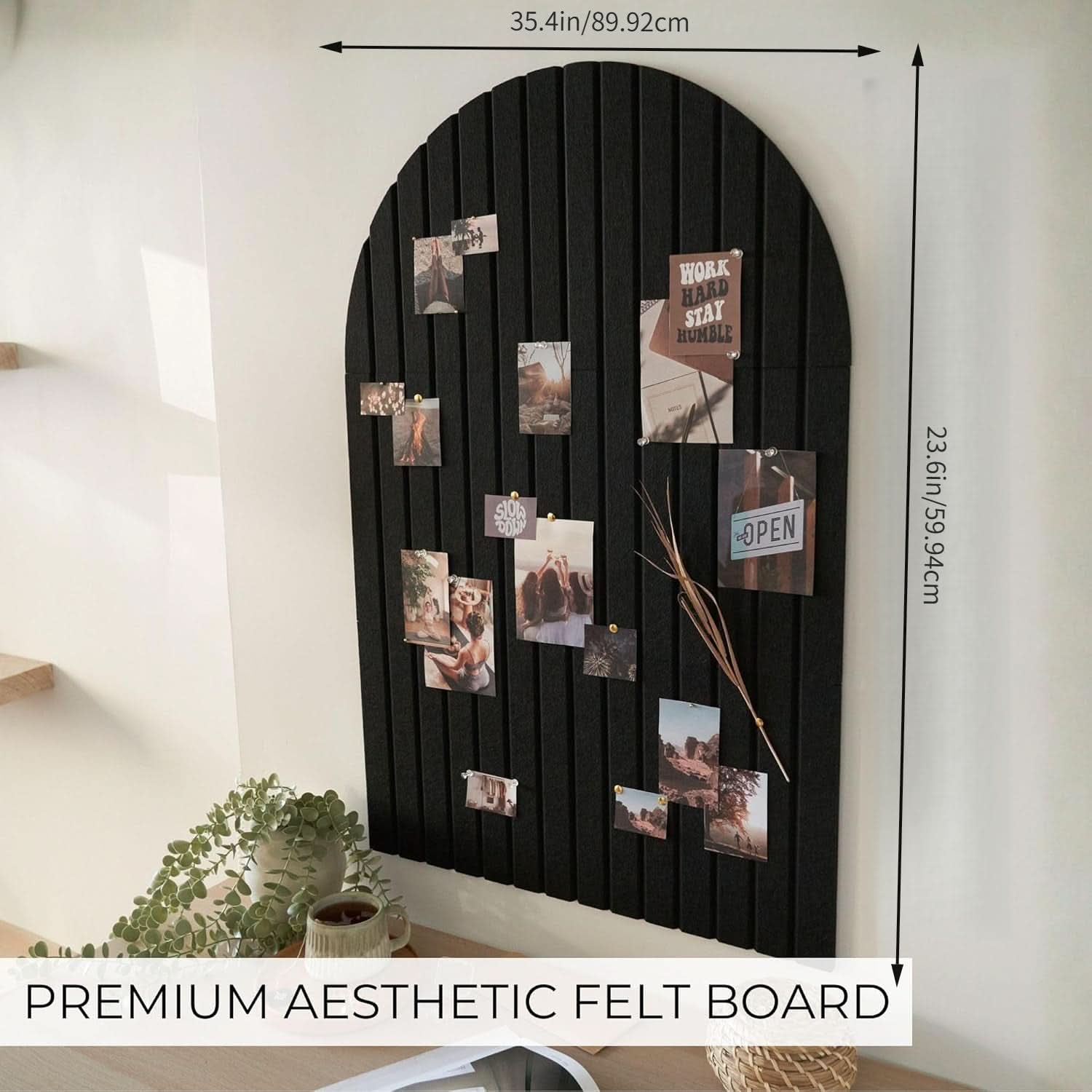 Chic Curved Felt Display Board for Elegant Wall Décor