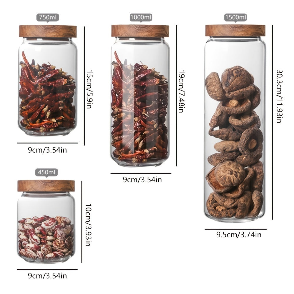 Airtight Kitchen Storage Jar in Glass - LunaSeal Design