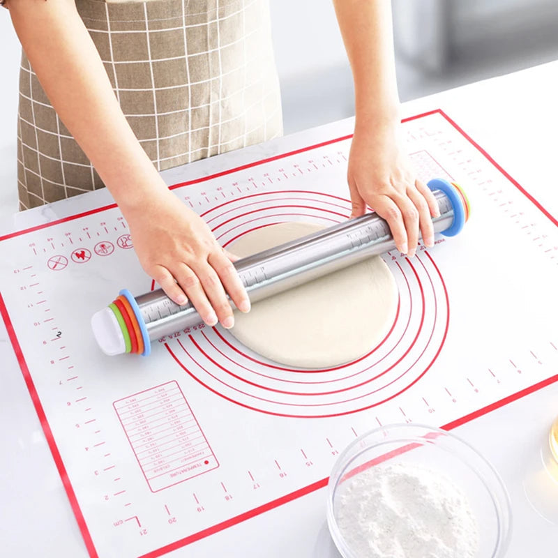 Versatile Precision Rolling Pin with Adjustable Thickness