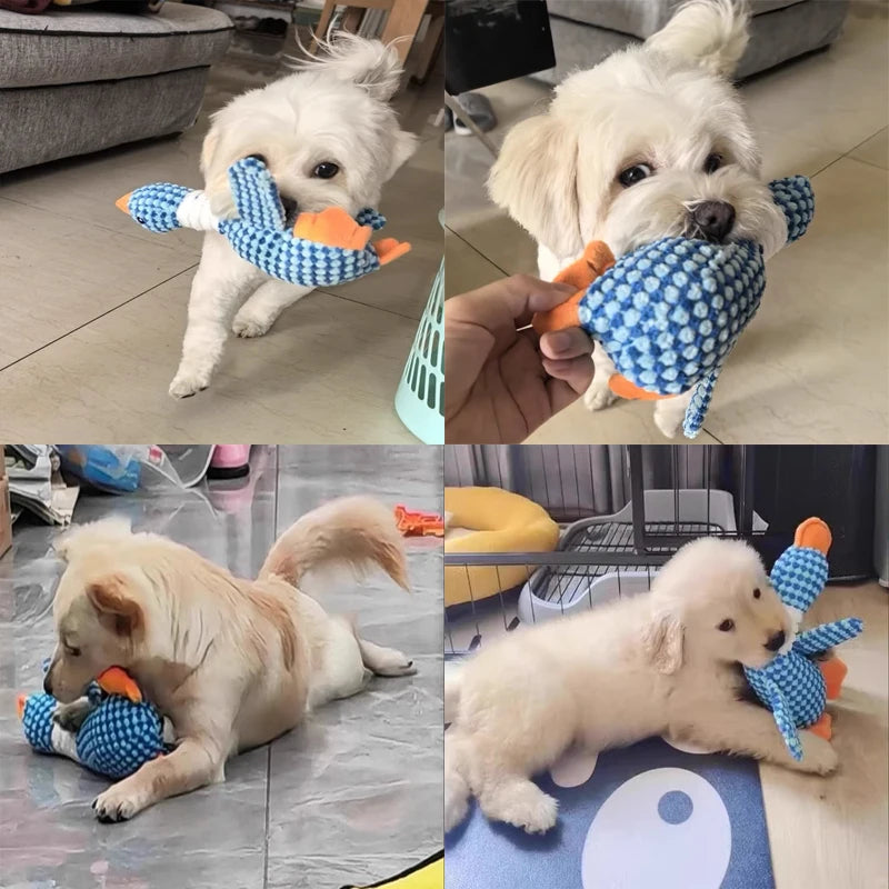 Cuddly Canine Chew Toy with Interactive Squeaker
