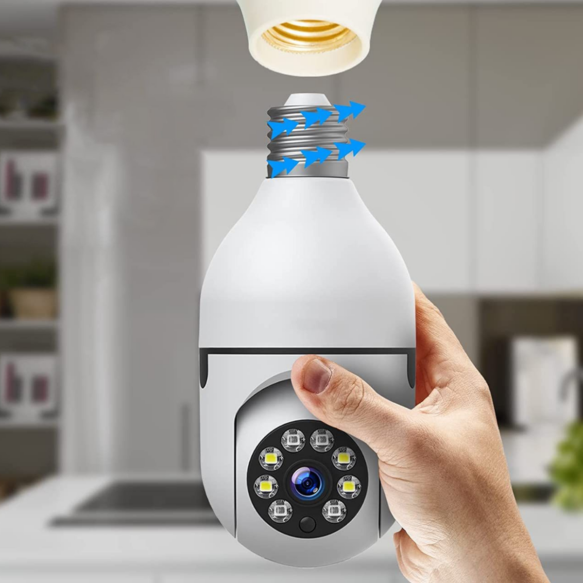 Smart LED Security Camera with 360-Degree View