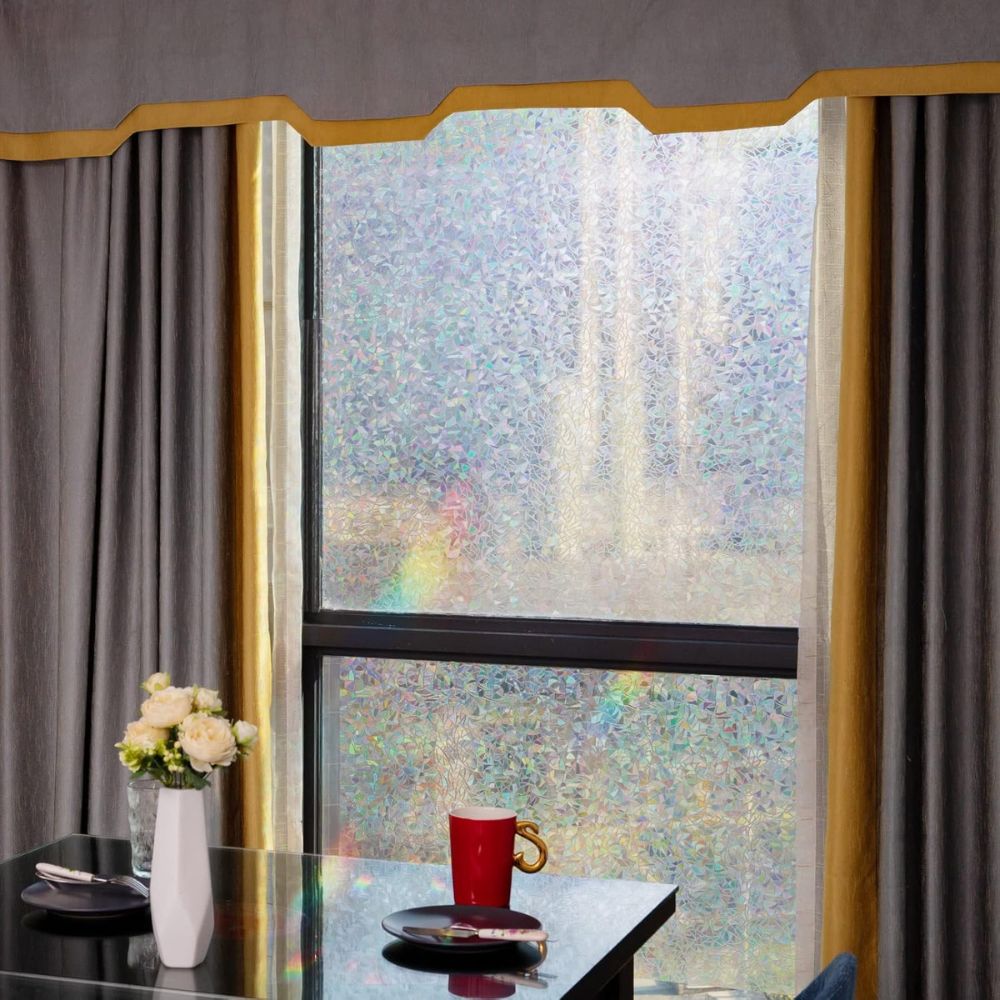 Vibrant Stained Glass Window Film for Enhanced Privacy