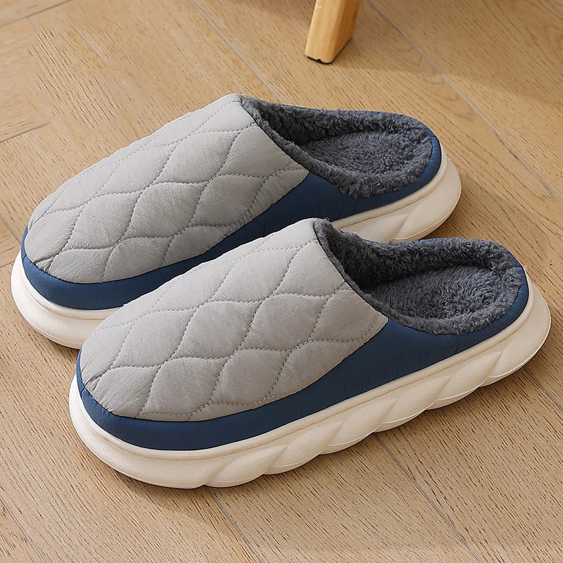 Men's Insulated Waterproof Winter Slippers