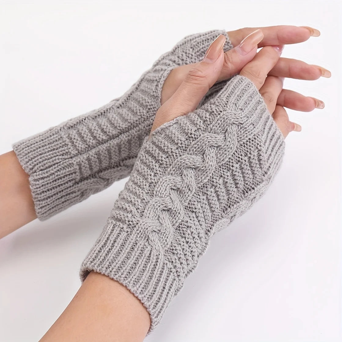Chic Fingerless Winter Gloves for Women