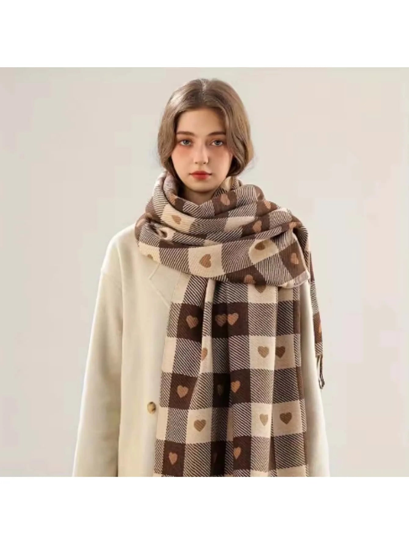 Chic Plaid Winter Wrap Scarf