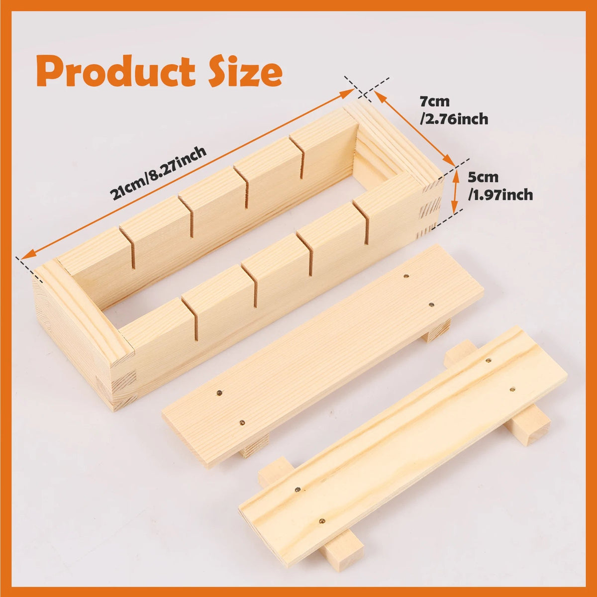 Artisan Sushi Shaper – Handcrafted Press for Perfect Rolls, 21cm