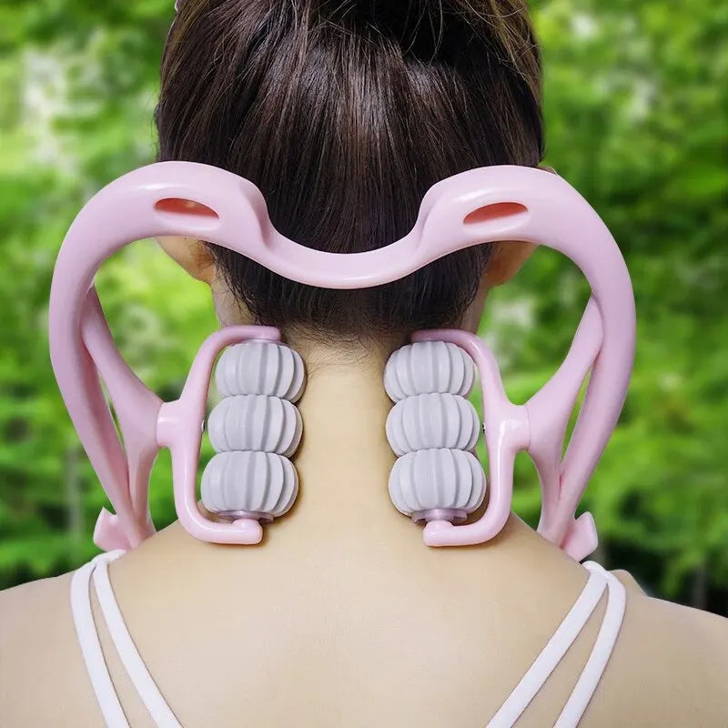 Ergonomic Neck and Shoulder Relief Tool with Kneading Balls