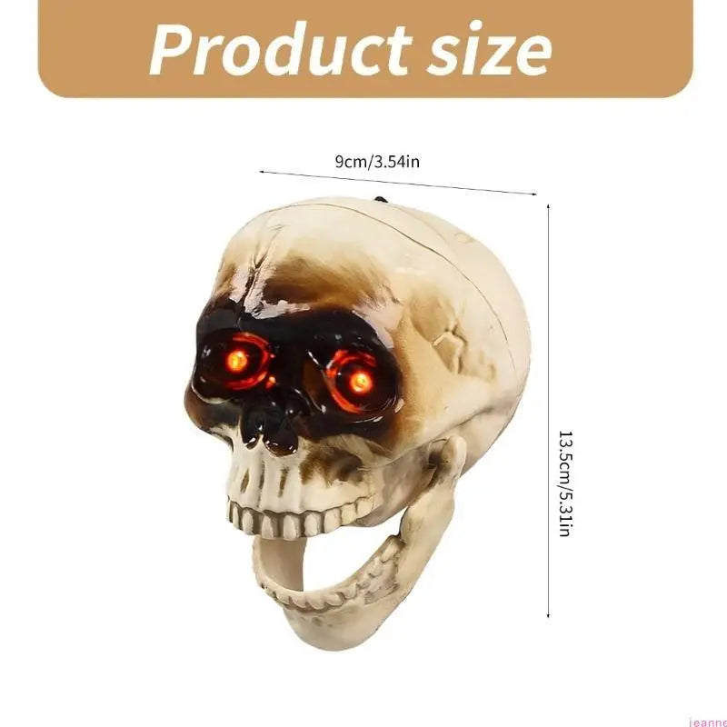 Spooky Animated Skull Decoration with Glowing Eyes