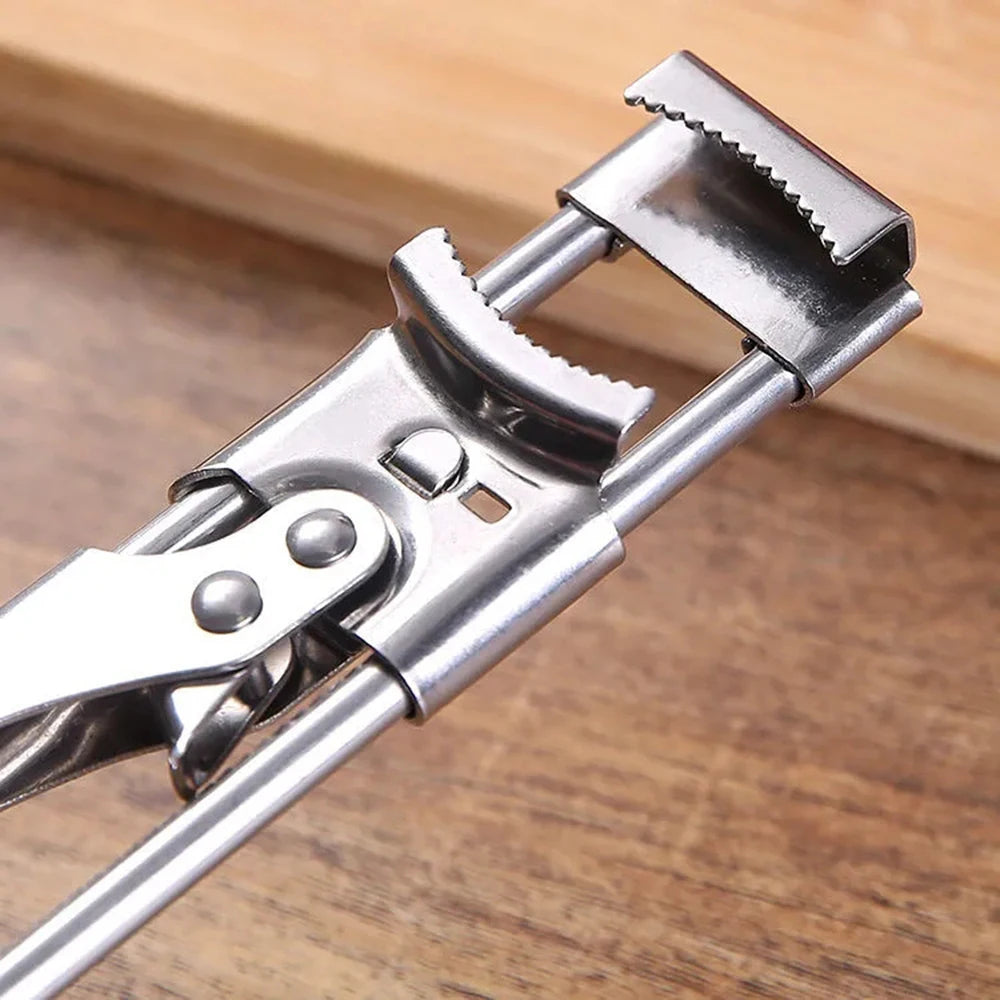 Versatile Stainless Steel Jar Opener with Adjustable Grip