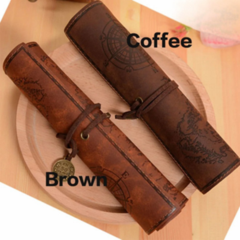 Classic Leather Writing Utensil Holder