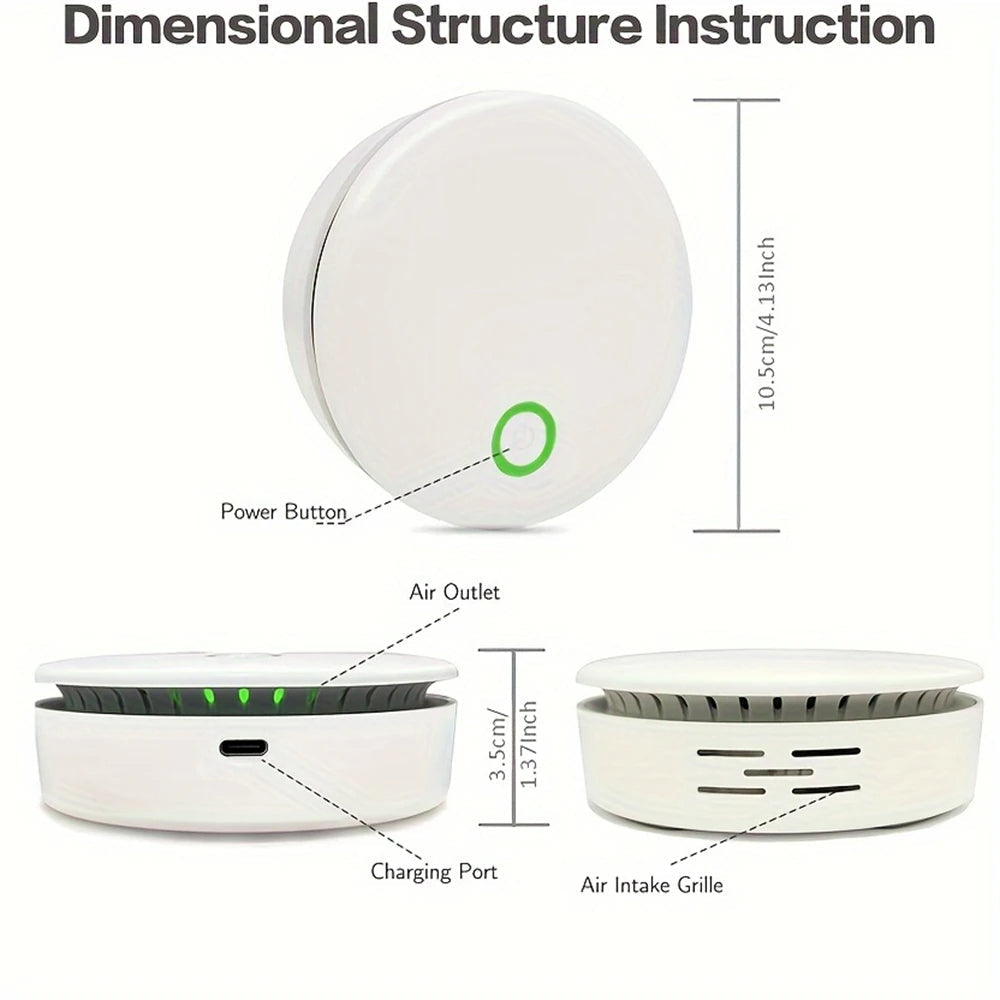 Compact Air Purification System for On-the-Go Freshness