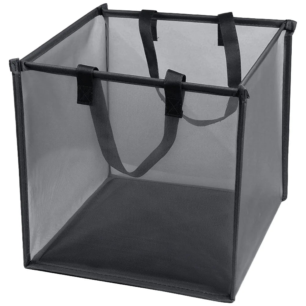 Compact Mesh Laundry Basket with Carry Handles