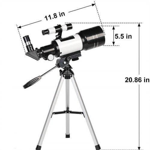 Compact Stargazer Telescope with Tripod - 150x Magnification