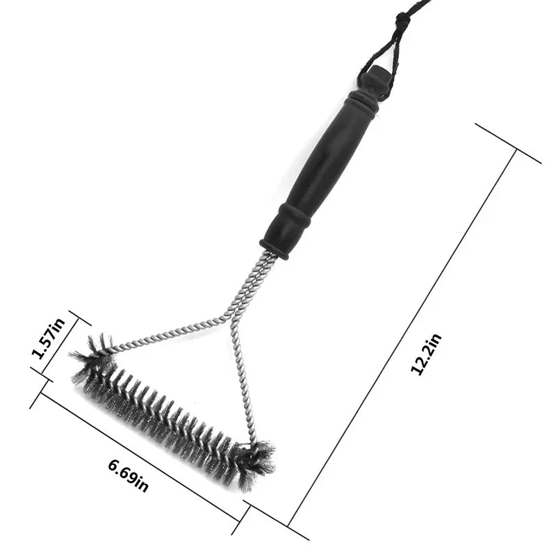 Premium Stainless Steel Grill Cleaner with Extended Handle