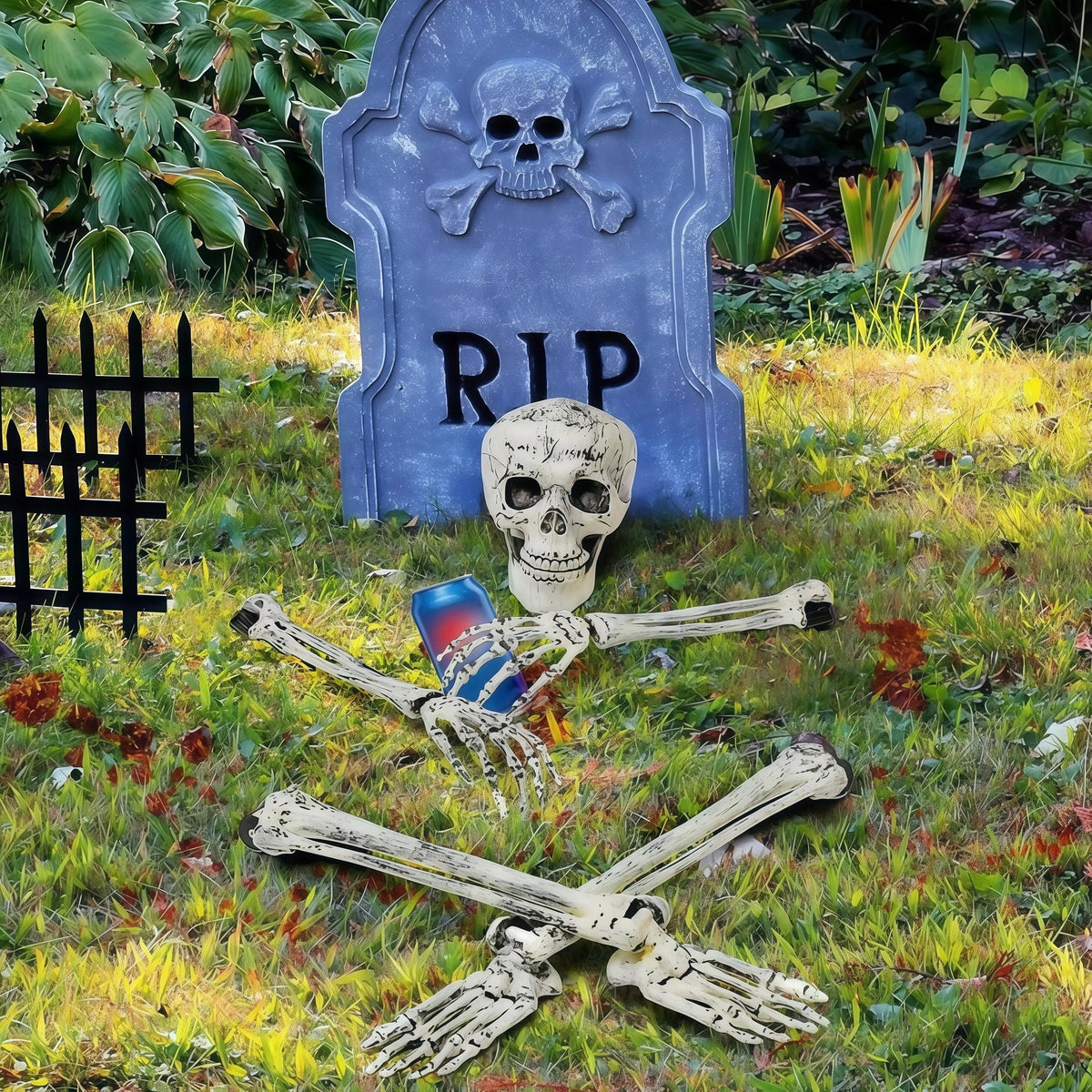 Haunting Skeleton Lawn Decor with Authentic Detailing