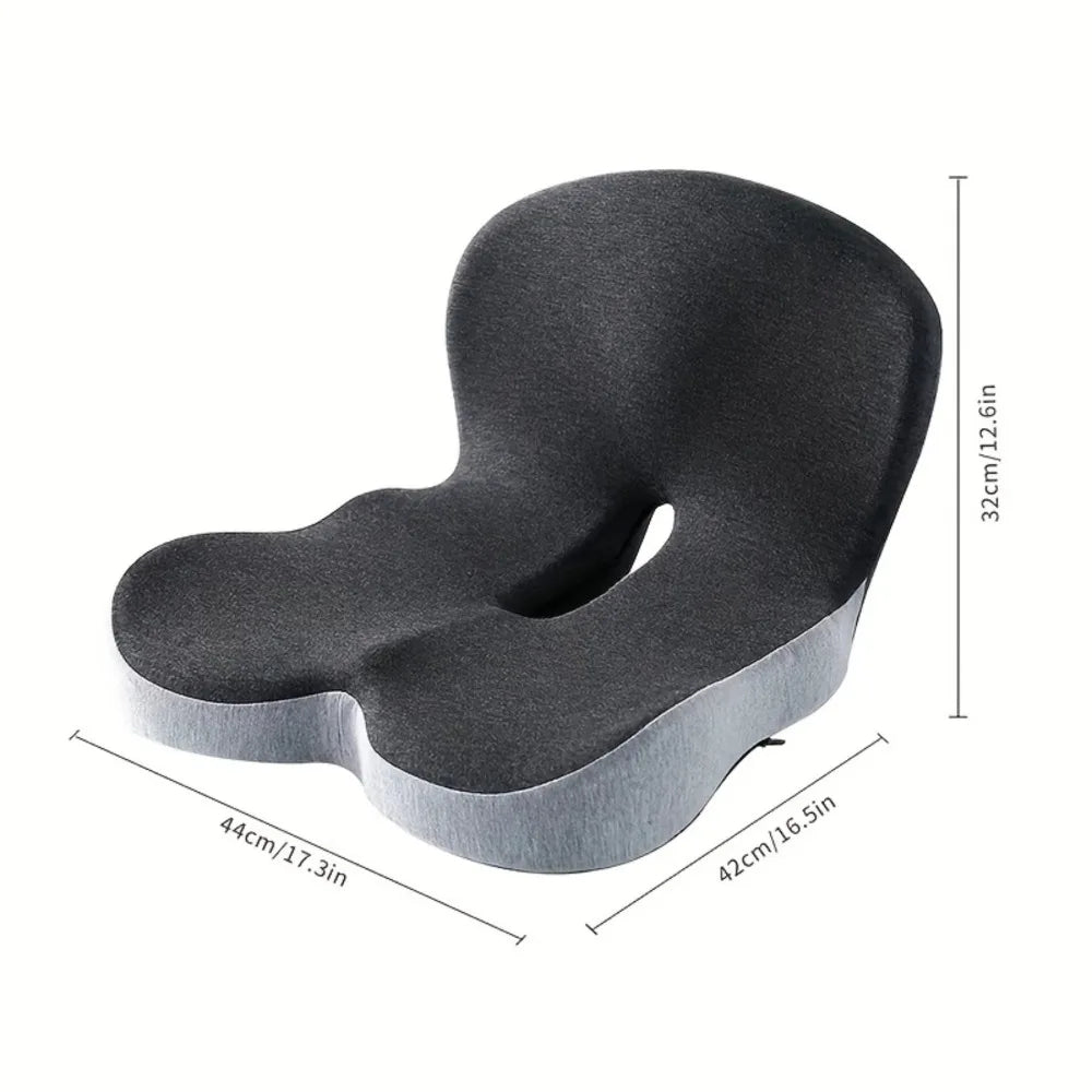 Ergonomic Memory Foam Back Support Seat Cushion