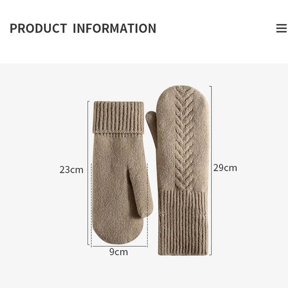 Cozy Double-Layered Fleece Winter Mittens for Ultimate Warmth