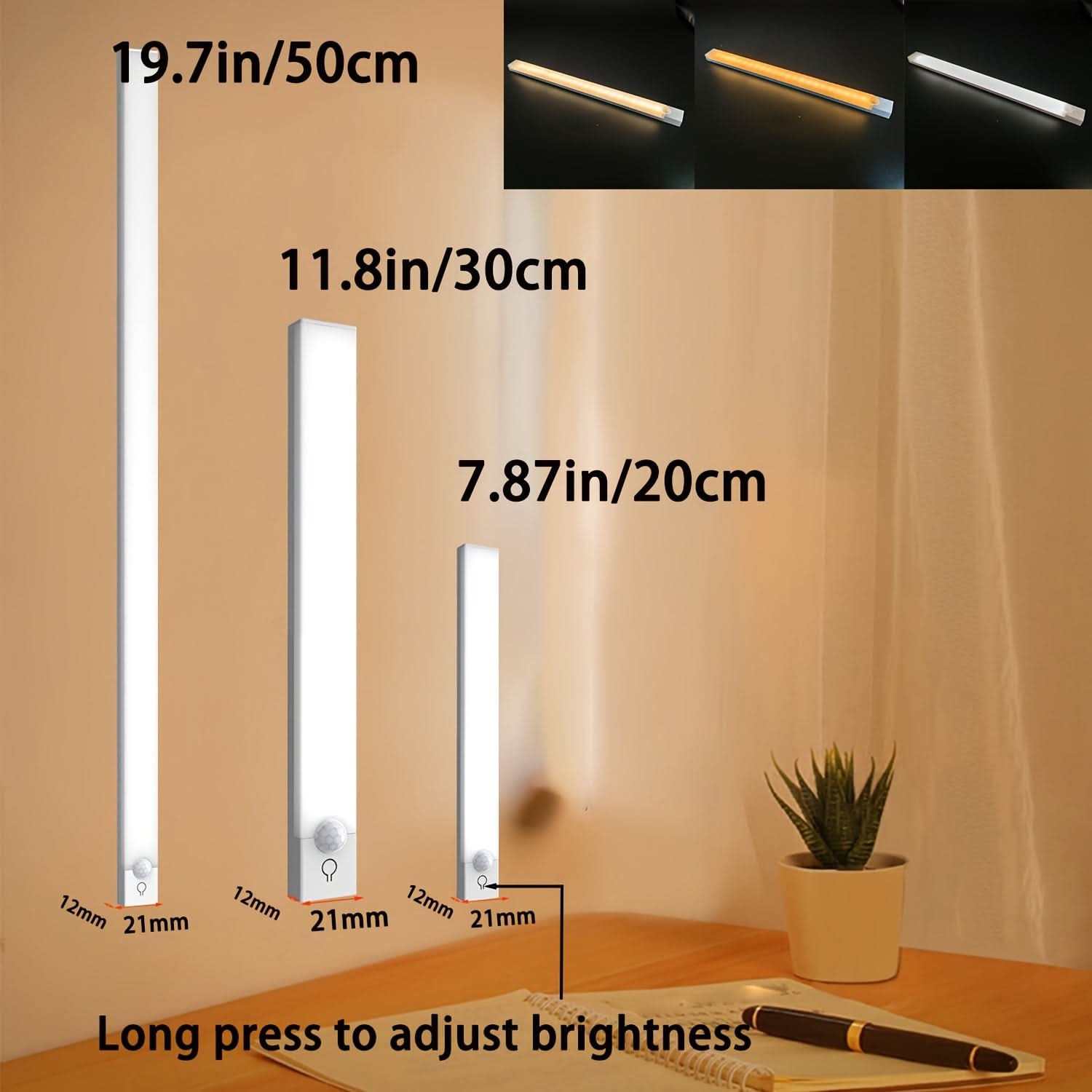 Lumosense - Smart Motion-Activated LED Night Light with Rechargeable Battery