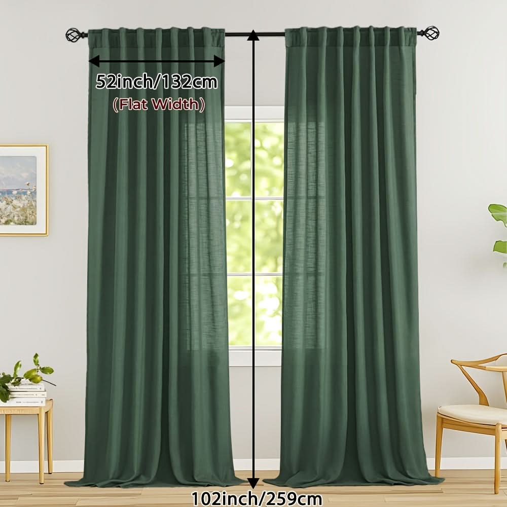 Breezy Linen Sheer Drapes for Natural Light and Privacy