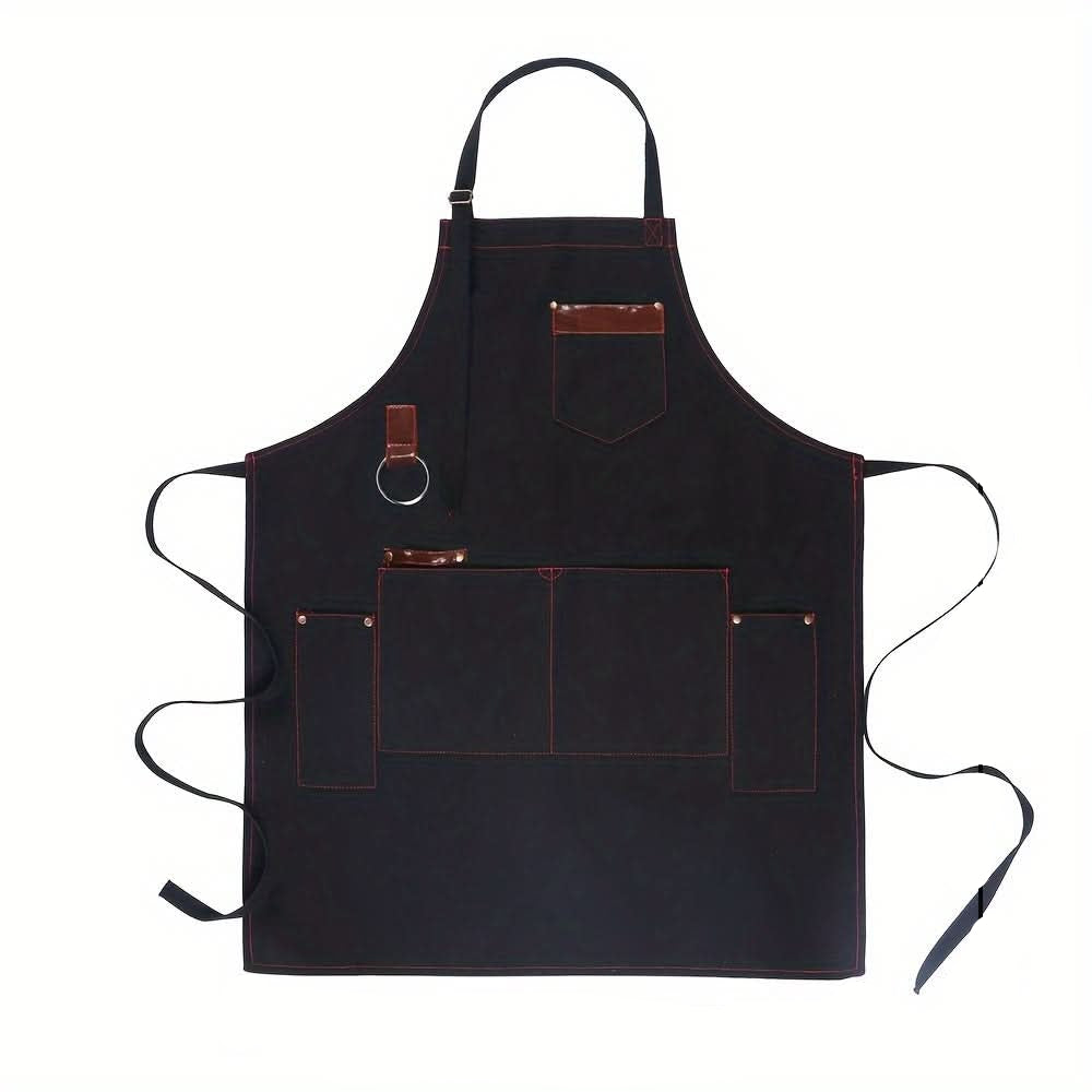 Sturdy Canvas Kitchen Apron with Ample Storage