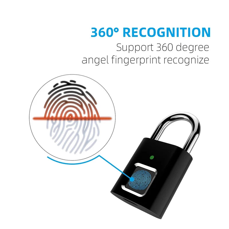 SmartSecure Biometric Lock – Keyless App-Controlled Padlock
