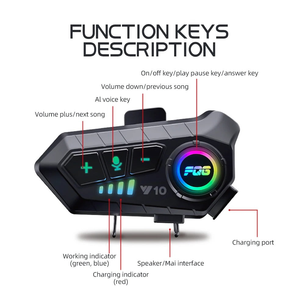 Smart Bluetooth Communication System for Motorcycle Helmets