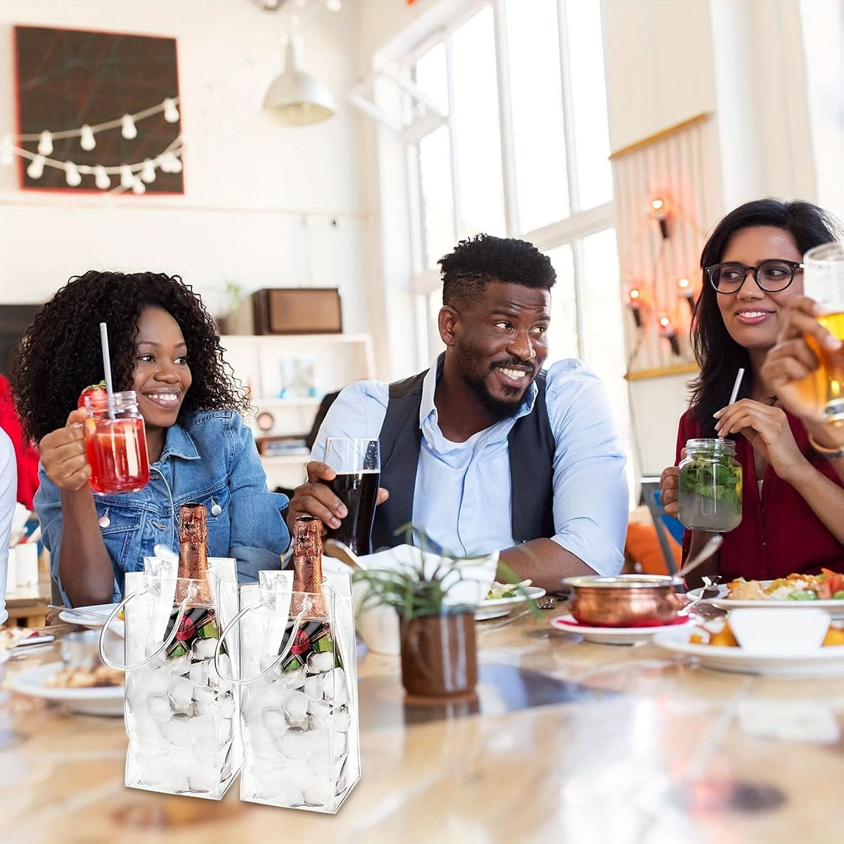 Elegance on the Go – Clear Beverage Cooler Bag for Events