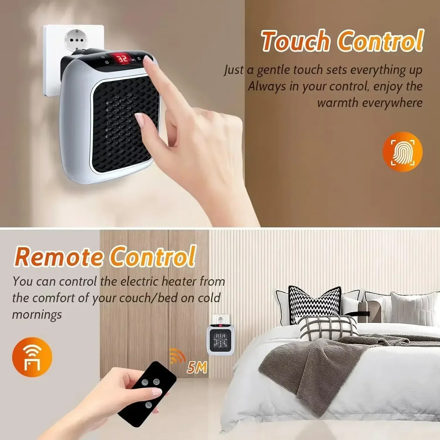 Compact Ceramic Heater for Instant Warmth