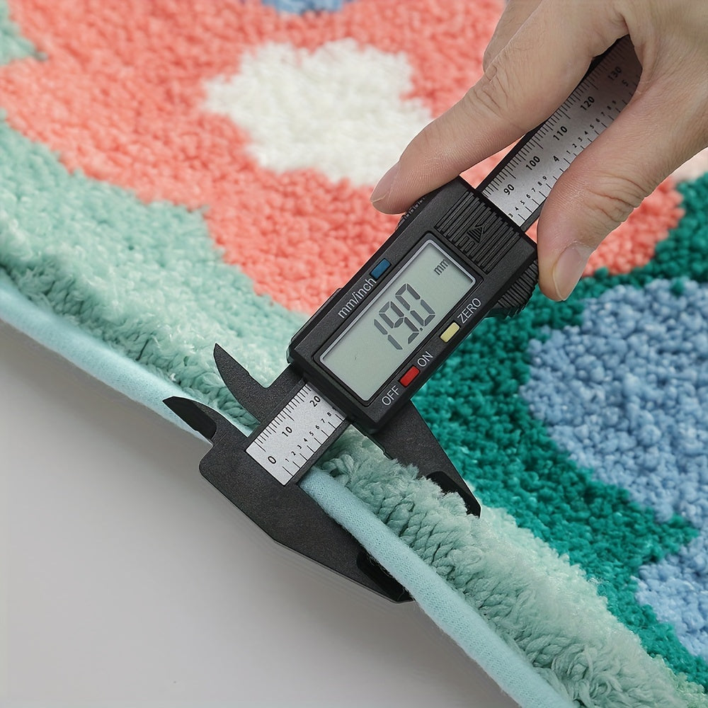 Floral Design Bath Mat – Soft, Absorbent, and Comfortable