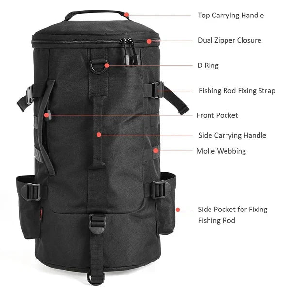 Ultimate Fishing Backpack with Rod Holders & Tackle Storage