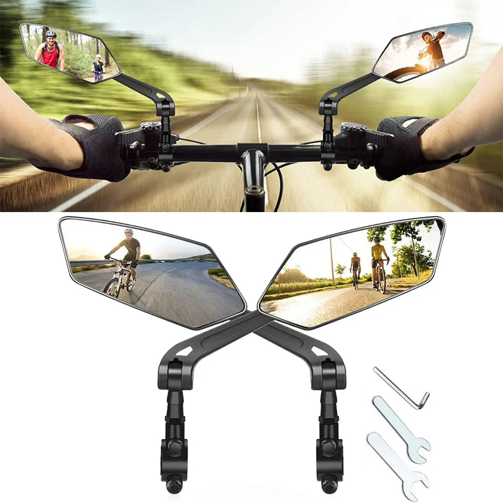 Dual Pack Adjustable Bike Mirrors for Enhanced Safety