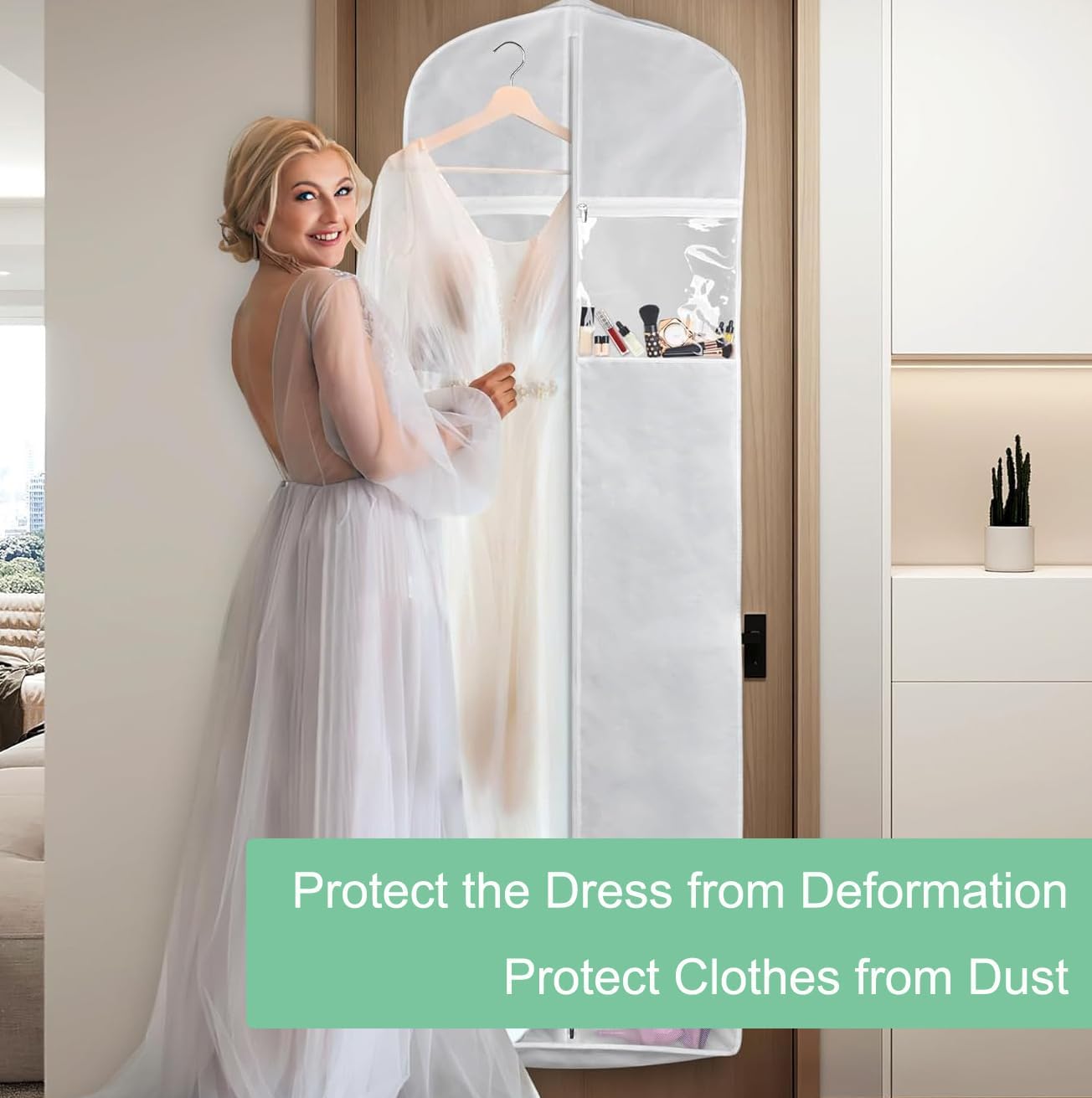 Wedding Dress Storage Set - Dustproof Cover for Full-Length Gowns (2 Pack)