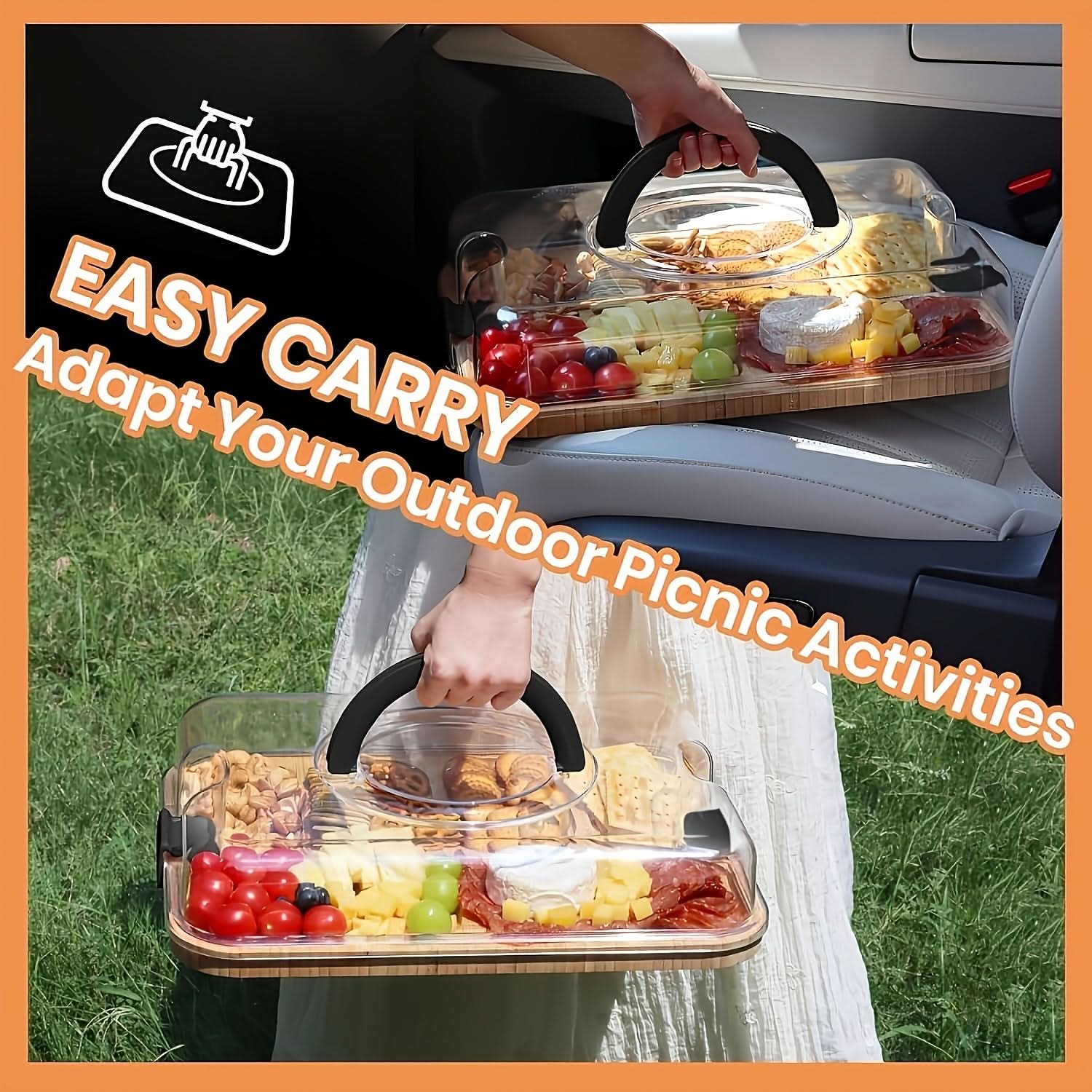 Eco-Friendly Snack Organizer with Lid for Effortless Serving