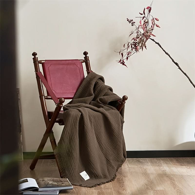Chic Fringed Throw Blanket for Ultimate Home Comfort