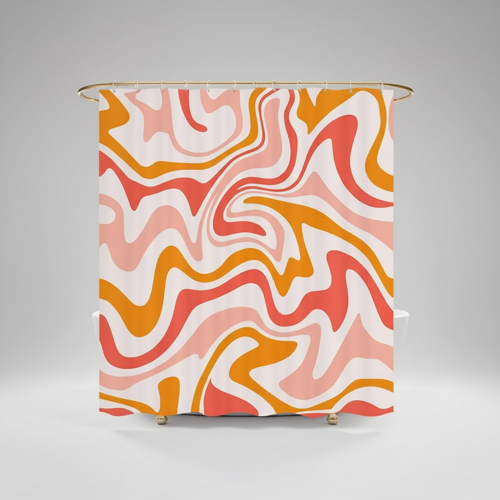 Spiral Pattern in 70s Retro Style - Bohemian Design