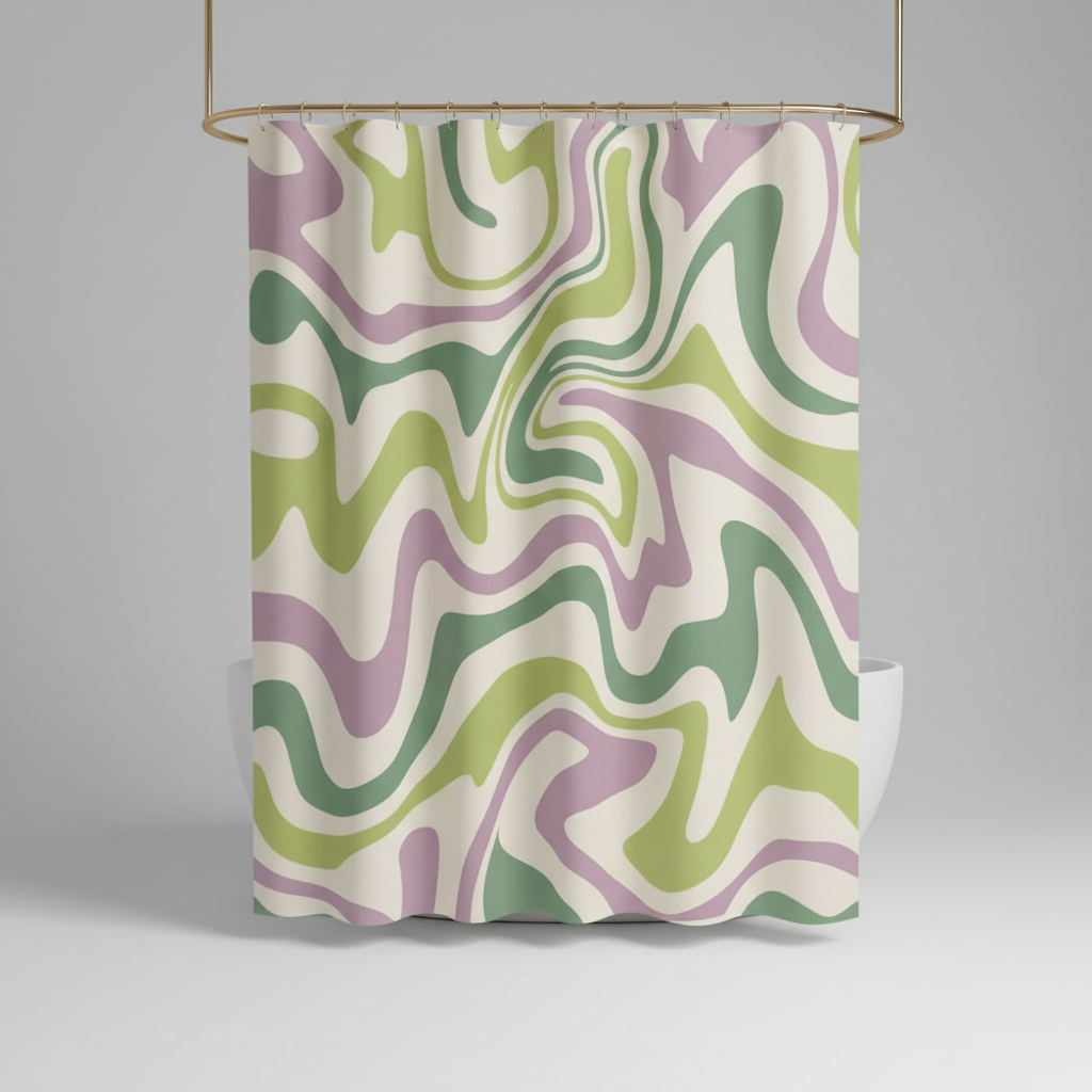 Spiral Pattern in 70s Retro Style - Bohemian Design